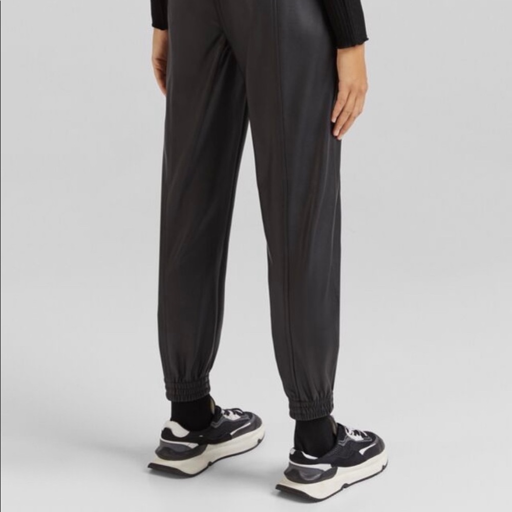 Bershka Faux Leather Joggers - Picture 3 of 3